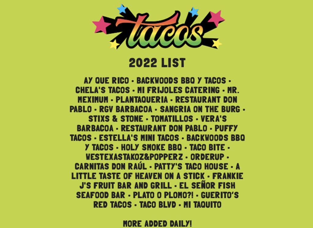 Taco Fest 2022 Tacos & Music! The Heart Sounds