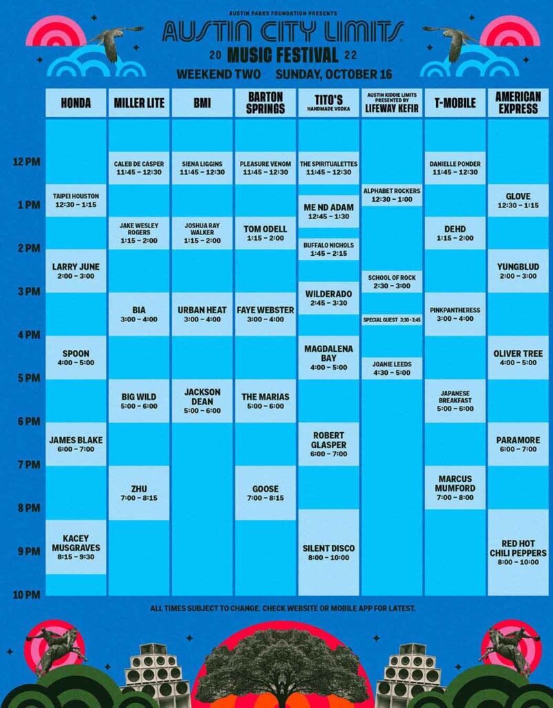 Acl Fest 2024 Schedule Eva Philipa